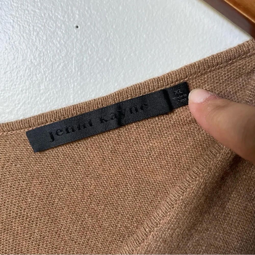 Jenni Kayne Everyday Kate Sweater Dress Dark Camel Size XL - Picture 8 of 9